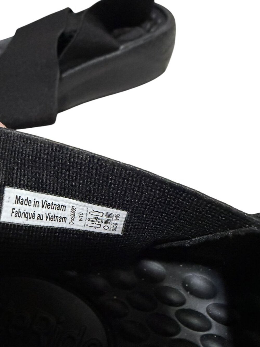 Crocs Womens Size 10M Lite Ride Sandals Slingback Black Strappy Elastic Comfort - Picture 3 of 8